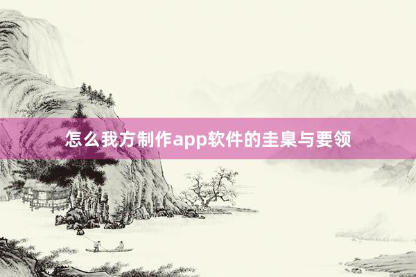 怎么我方制作app软件的圭臬与要领